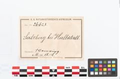 Etikett zu Bronzearmreif (NHMW-PRAE-026623)